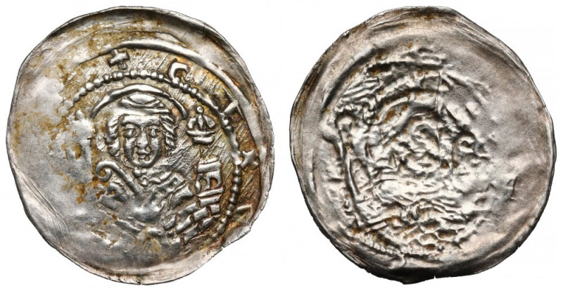 Śląsk, Henryk II Pobożny 1238-1241, Denar - Św. Wacław - jednostronny Rzadki typ...