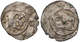 Kazimierz III Wielki, Denar - litera R i korona - RZADKOŚĆ