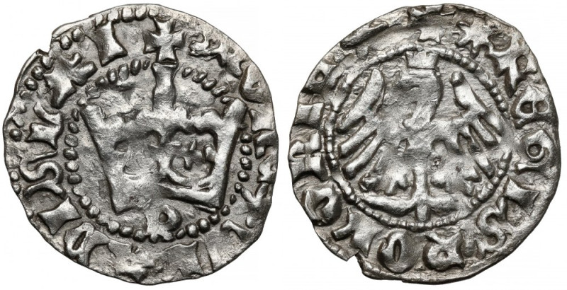 Władysław II Jagiełło, Półgrosz Kraków - typ 1 - litera P - b.rzadki Bardzo rzad...