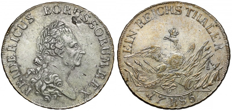 Śląsk, Fryderyk II Wielki, Talar 1785-B, Wrocław Ładny, naturalny, wrocławski ta...