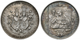 Medal, zaślubiny Zdzisława Tarnowskiego i Zofii Potockiej 1897