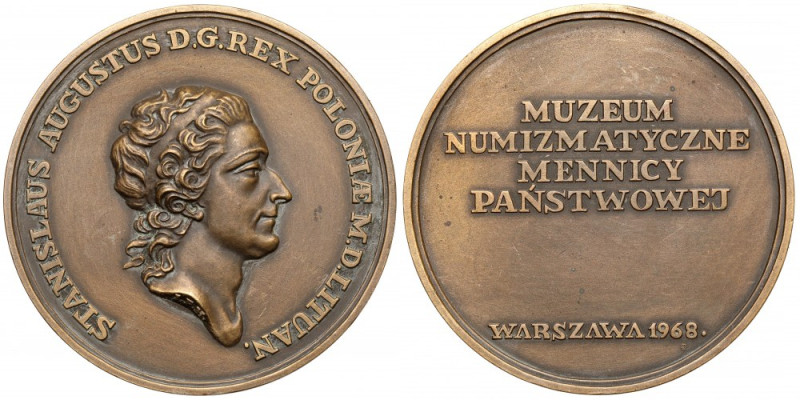 Medal, Muzeum numizmatyczne Mennicy Państwowej 1968 Brąz, średnica 59,5 mm, waga...