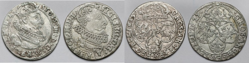 Zygmunt III Waza, Szóstaki Kraków 1625 i 1627 - zestaw (2szt) 1625 w odmianie z ...