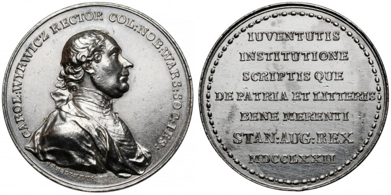 Poniatowski, Medal Karol Wyrwicz 1772 Medal wybity na zlecenie króla Stanisława ...