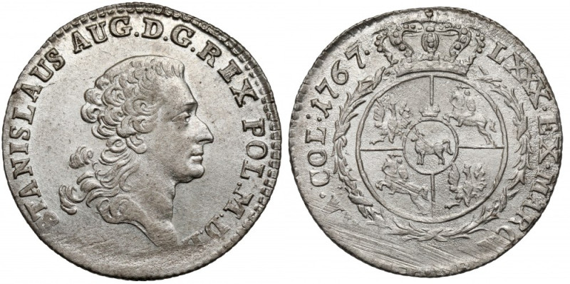 Poniatowski, Złotówka 1767 FS - małe orły Bardzo ładny, z wyraźnym blaskiem menn...