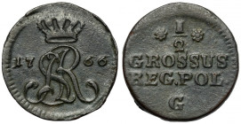 Poniatowski, Półgrosz 1766-G, Warszawa