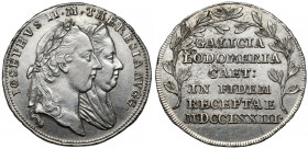 Galicja, Żeton Przyłączenie do Cesarstwa Austriackiego 1773 - popiersia