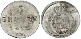 Księstwo Warszawskie, 5 groszy 1812 IB - wąska 5
