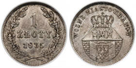 Wolne Miasto Kraków, 1 złoty 1835