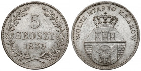 Wolne Miasto Kraków, 5 groszy 1835