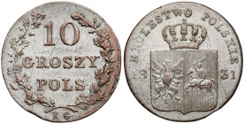 Powstanie Listopadowe, 10 groszy 1831 KG