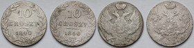 10 groszy 1840 MW - dwie odmiany (2szt)