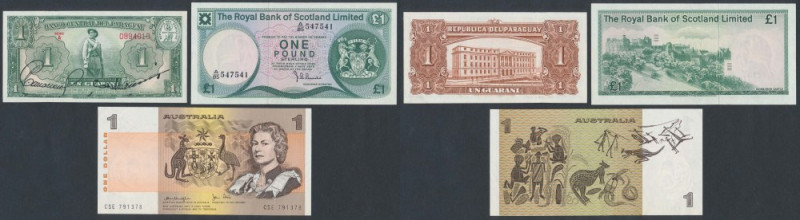 Paraguay, Scotland & Australia - set of banknotes (3pcs) 
Grade: 1, 1-, 1-