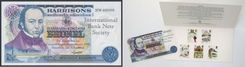 Harrison & Sons Limited, Testnote IBNS and folder with set of Swans stamps