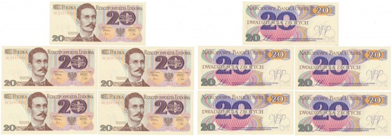 20 zł 1982 - M - zestaw (5szt) 
Grade: 1, 1/AU