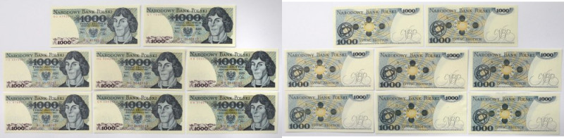 1.000 zł 1982 - MIX serii - zestaw (8szt) 
Grade: 1, 1/AU