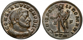Konstancjusz I (293-306 n.e.) Follis, Trewir - b.ładny
