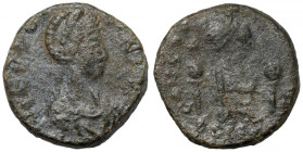 Aelia Eudocia (421-460 n.e.) Follis, Konstantynopol - bardzo rzadka