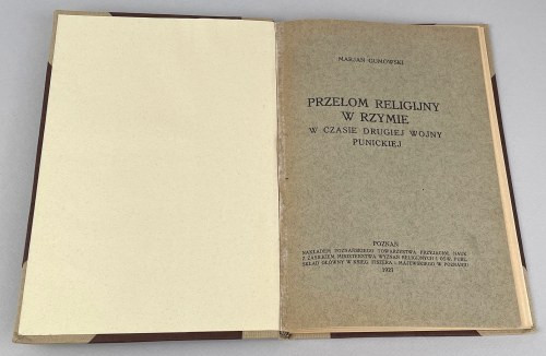 Przełom religijny w Rzymie w czasie II wojny punickiej, M. Gumowski - ex.Gumowsk...