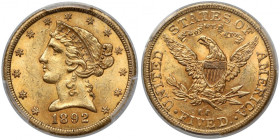 USA, 5 dolarów 1892-CC, Carson City