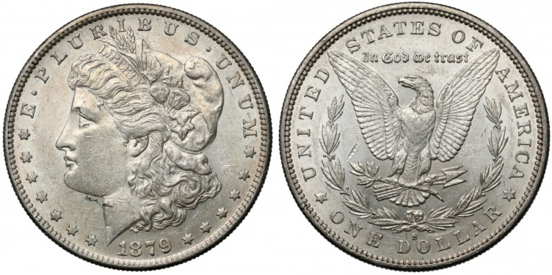 USA, Dolar 1879-S, San Francisco - Morgan Dollar 
Grade: XF