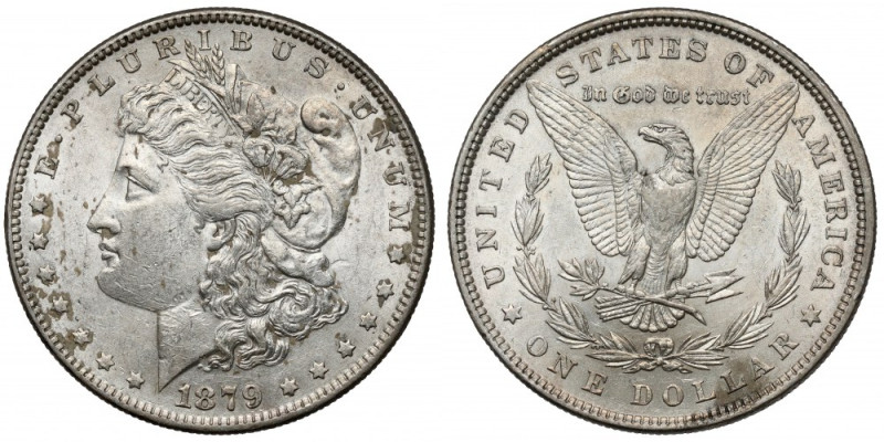 USA, Dolar 1879, Philadelphia - Morgan Dollar 
Grade: XF/XF+