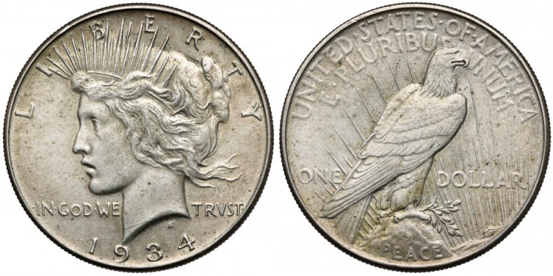 USA, Dolar 1934, Philadelphia - Peace Dollar 
Grade: XF+