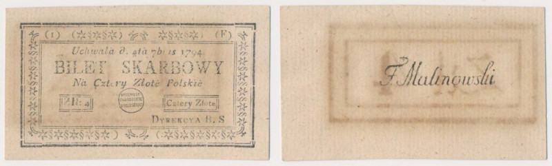 4 złote 1794 - (1)(F) Piękna, wyśmienita sztuka.&nbsp; Reference: Miłczak A11a
...