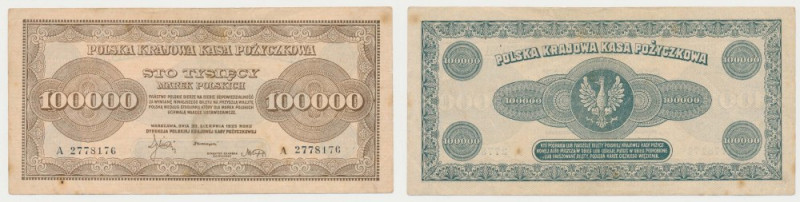 100.000 mkp 1923 - A Reference: Miłczak 35
Grade: VF