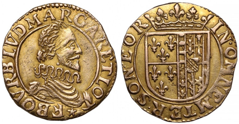 Francja, Château-Renaud, Francis (1605-1614) Floren d'Or bez daty Odmiana z obwó...