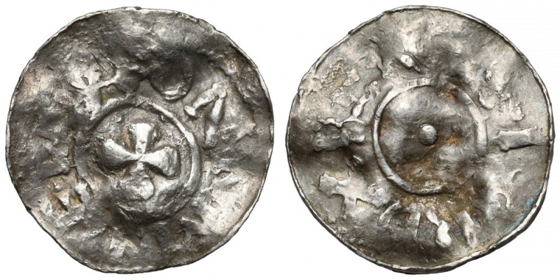 Saksonia, Lüneburg, Bernard II (1011-1059) Denar Srebro, średnica 18 mm, waga 1,...