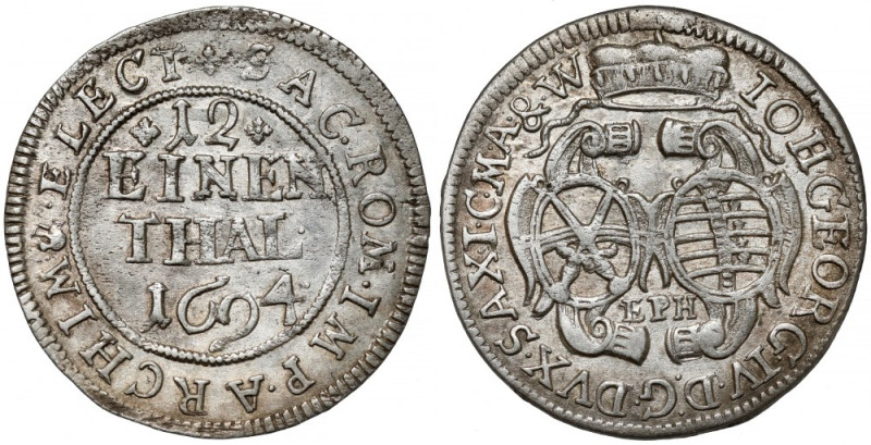 Saksonia, Johann Georg IV, 1/12 talara 1694 EPH 
Grade: XF/XF+