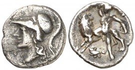 (280-228 a.C.). Italia. Taras. Dióbolo. (S. falta) (CNG. I, 917). 0,84 g. MBC.