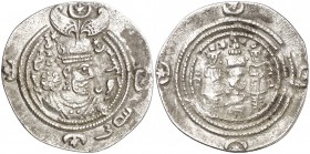 Año 11 (601 d.C.). Imperio Sasánida. Khusru II. Art (Ardeshir Khurra). Dracma. (Mitchiner A. & C.W. 1124 var). 2,96 g. MBC/MBC-.