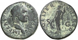 (70 d.C.). Vespasiano. Tarraco. As. (Spink falta) (Co. 85) (RIC. 1323) (ACIP. 4282). 9,84 g. BC+.