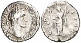 (152-153 d.C.). Antonino pío. Denario. (Spink 4065) (S. 197) (RIC. 219). 3,01 g. MBC/MBC-.