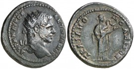 s/d. Caracalla. Frigia. Trajanopolis. AE 23. (S. GIC. 2601 var) (BMC. XXV, falta). 7,28 g. MBC+.