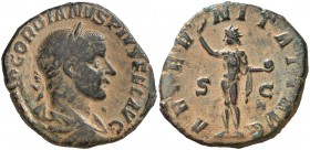 (241-243 d.C.). Gordiano III. Sestercio. (Spink 8702) (Co. 43) (RIC. 297a). 13,80 g. MBC+.