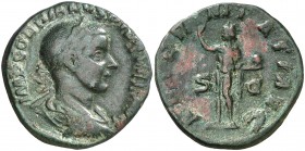 (241-243 d.C.). Gordiano III. Sestercio. (Spink 8702) (Co. 43) (RIC. 297a). 17,07 g. MBC+.