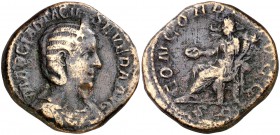 (245-247 d.C.). Otacilia Severa. Sestercio. (Spink 9164) (Co. 10) (RIC. 203a). 24,02 g. MBC-.