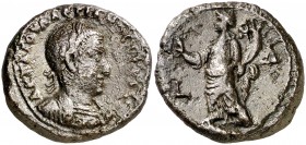 (256-257 d.C.). Valeriano I. Alejandría. Tetradracma de vellón. (Spink 10051) (Kampmann-Ganschow 88.25). 10,36 g. MBC.
