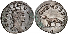 (267-268 d.C.). Galieno. Antoniniano. (Spink 10281) (S. 586) (RIC. 230). 3,01 g. Grieta radial. EBC-.