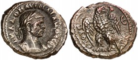 (273-274 d.C.). Aureliano. Alejandría. Tetradracma de vellón. (Spink 11686) (Kampmann-Ganschow 106.40). 6,90 g. MBC.