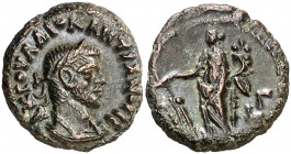 (286-287 d.C.). Diocleciano. Alejandría. Tetradracma de vellón. (Spink 12865) (Kampmann-Ganschow 119.37). 7,37 g. MBC+.