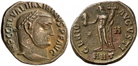 (312 d.C.). Maximino II, Daza. Antioquía. Follis. (Spink 14840) (Co. 21) (RIC. 164b). 5,57 g. MBC+.
