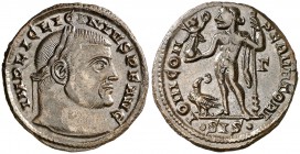 (315-316 d.C.). Licinio padre. Siscia. Follis. (Spink 15212) (Co. 66) (RIC. 17). 3,14 g. MBC+.