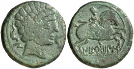 Nertobis (Calatorao). As. (FAB. 1772) (ACIP. 1602). 8,14 g. Pátina verde. MBC-.
