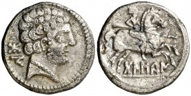 Bolscan (Huesca). Denario. (FAB. 1911) (ACIP. 1417). 3,74 g. MBC.