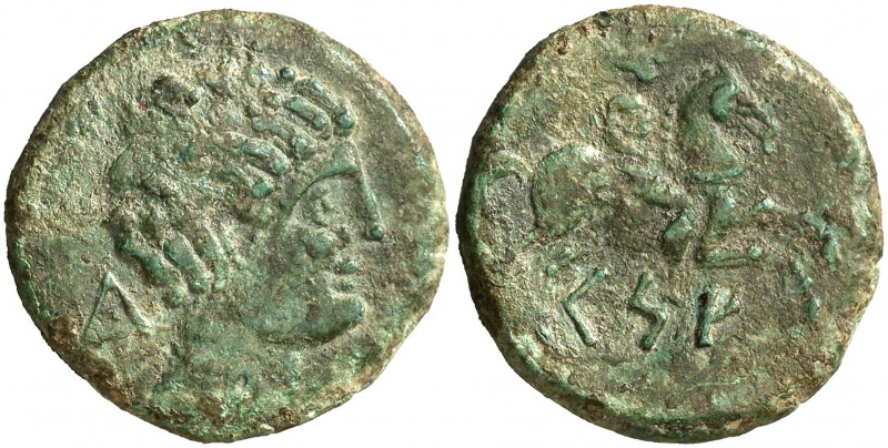 Cese (Tarragona). As. (FAB. 2291) (ACIP. 1194). 9,70 g. Pátina verde. MBC.