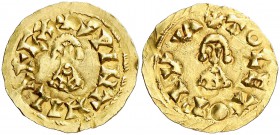 Suinthila (621-631). Toleto (Toledo). Triente. (CNV. 298) (R. Pliego 361a). 1,60 g. MBC+.